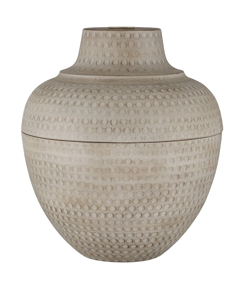 Barnes and Ivy Brighton 27 1/4" Tall Hammered Pot Farmhouse Rustic Modern Table Lamp Beige Finish Metal Single Living Room Bedroom