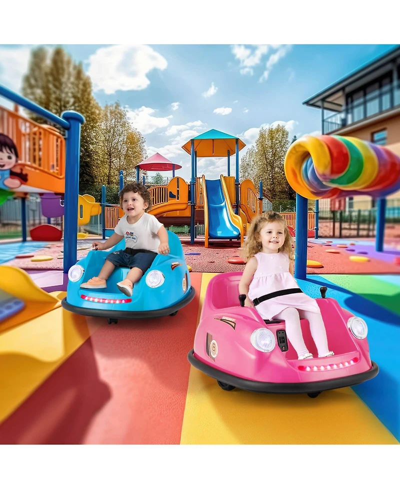 Ride on Bumper Car for Kids with Remote Control 360 Degree Spin Led Light