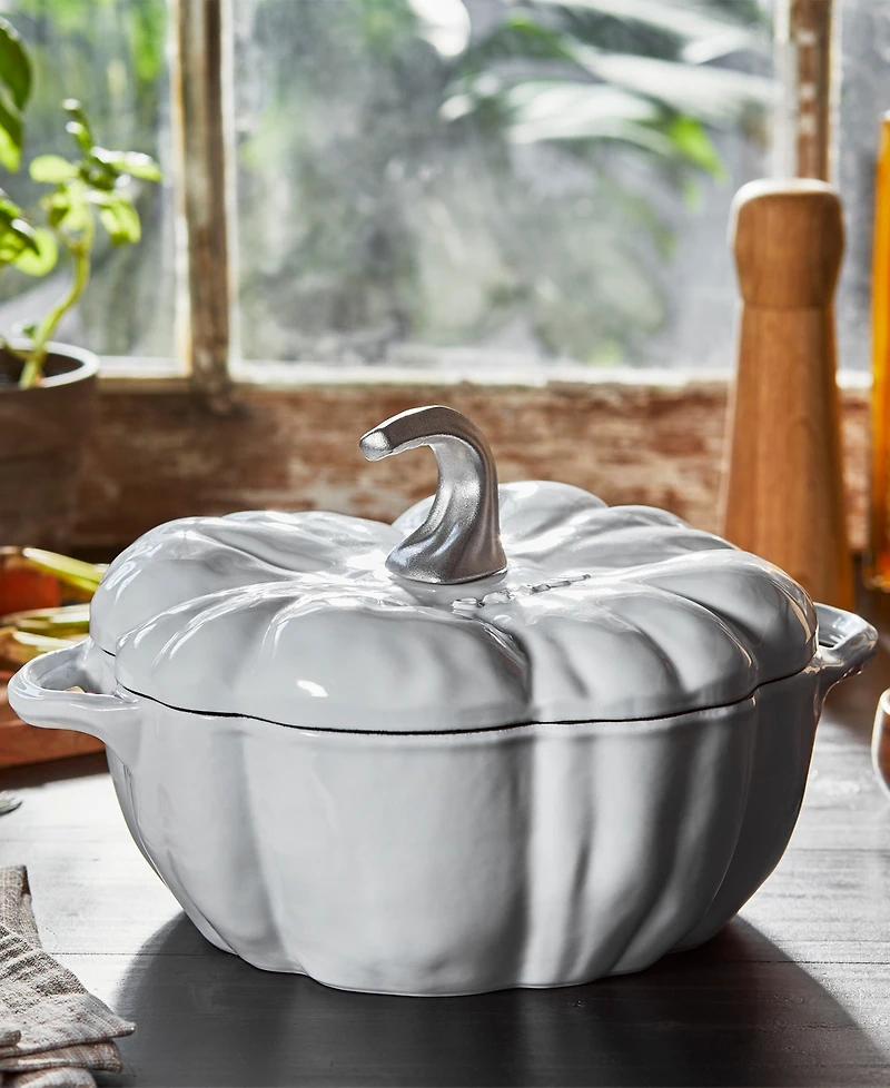 Staub Enameled Cast Iron 3.5-Qt Pumpkin Dutch Oven