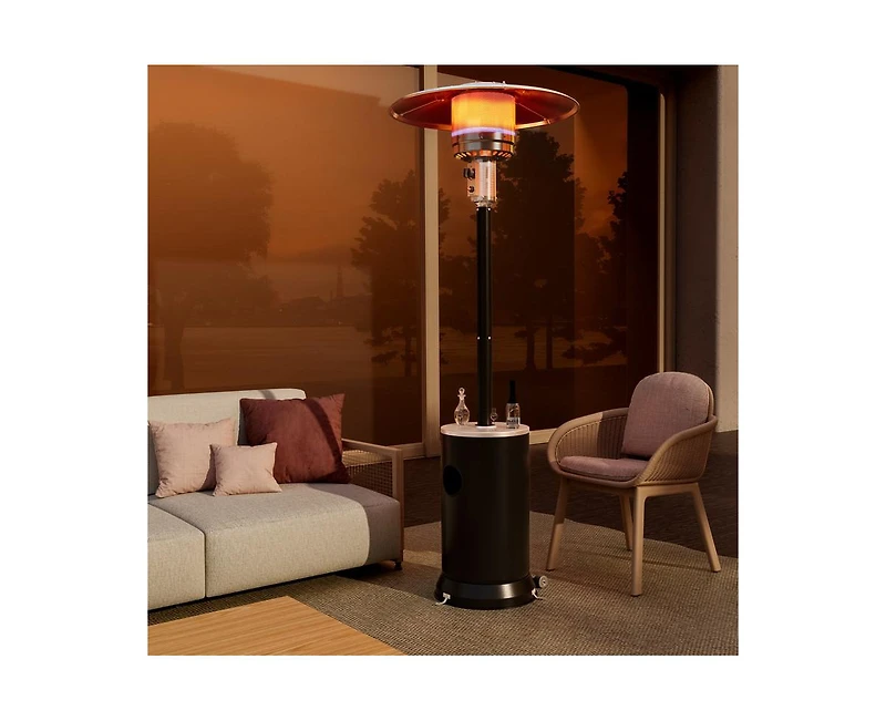 Pamapic 48000 Btu Brown Propane Patio Heater with Cover