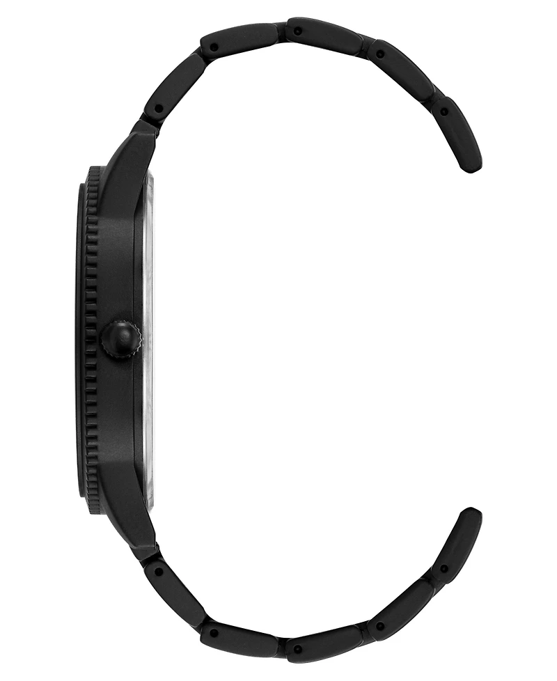 Steve Madden Men's Contemporary Black Alloy Metal Watch, 45mm