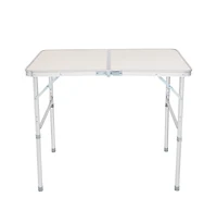 Slickblue Home Use Aluminum Alloy Folding Table – White