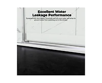 gaomon Shower Door, 44-48" W × 76" H Frameless Sliding Shower Door,Waterproof Glass Shower Door with Stainless Steel Handle and Seal Strip, 5/16"