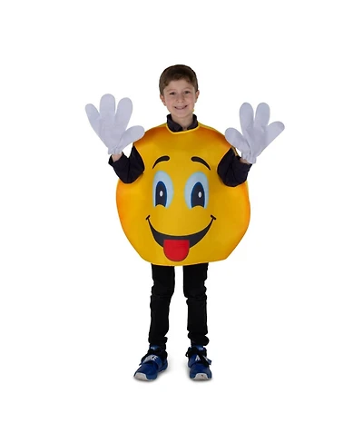 Dress Up America Kids Emoji Smiley Costume Tunic & Gloves Set