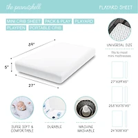 The Peanutshell Daisy Dreams 3-Pack Fitted Playard Sheets