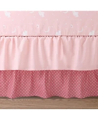 The Peanutshell Safari Oasis, Cotton Crib Bedding Set for Baby Girls, 4 Pieces