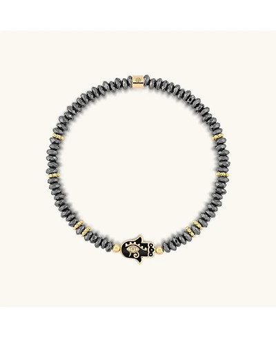 Karma and Luck Intuitive Guardian - Eye of Horus Hamsa Hematite Bracelet