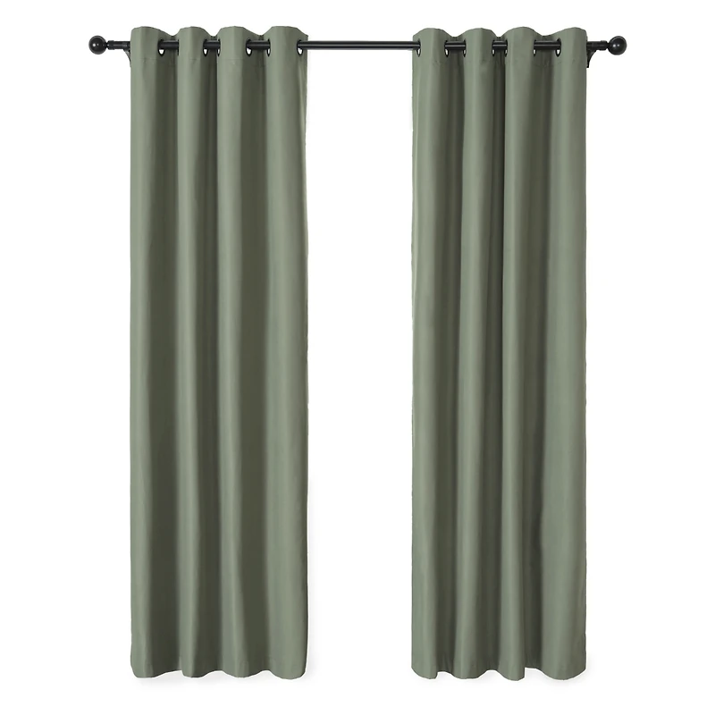 Soft Cotton Feel Twill Polyester Blackout Grommet Pair (2 panels