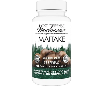 Host Defense Maitake Capsules - Immune & Cellular Health Support Supplement - Dietary Herbal Supplement with Maitake Mushroom & Mushroom Mycelium