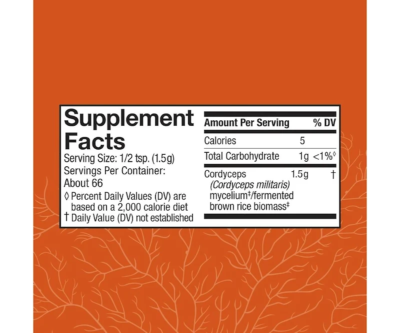 Host Defense Cordyceps Powder - Immune & Energy Support Supplement - Kidney Health Supplement with Cordyceps