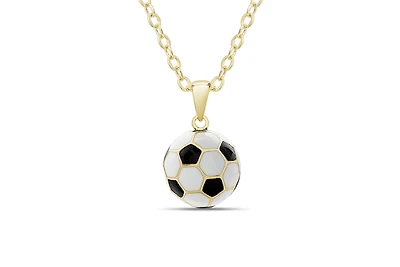 Lily Nily Girls Black and White Soccer Ball Pendant