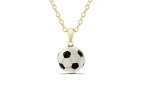Lily Nily Girls Black and White Soccer Ball Pendant