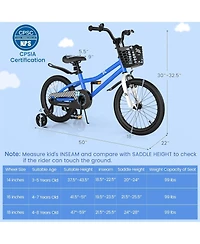 Hongge 18 Inch Kids Bike with Kickstand and Coaster Brake for 4-8 Years Old