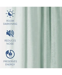 Chenille Solid Room Darkening Back Tab Curtain Panel