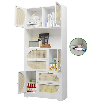 Streamdale Freestanding Kitchen Pantry Cabinet with Countertop