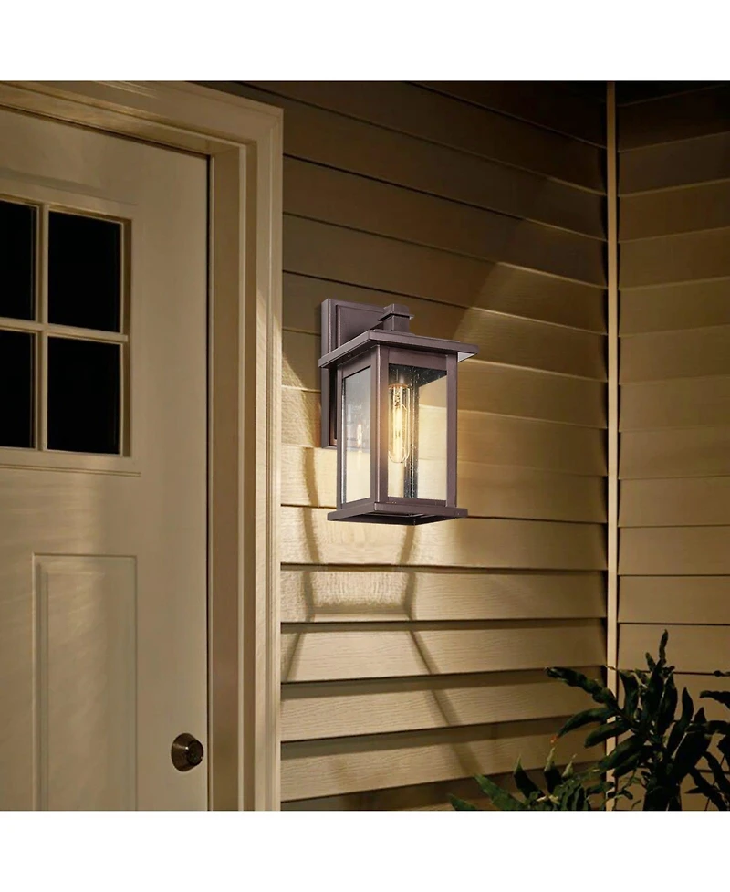 Flynama 1 Set Oil Rubbed Bronze not Motion Sensing Outdoor Hardwired Wall Lantern Sconce with No Bulbs Included