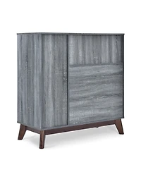 Streamdale Mid-Century Modern Cabinet with Faux Wood and Storage