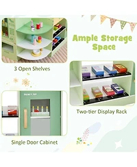 Hongge Kids Wooden Supermarket Play Toy Set with Checkout Counter