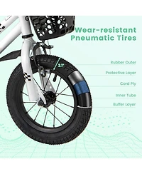 Hongge 12 Inch Kids Bike Children Bicycle with Training Wheels for 3-4 Years Old