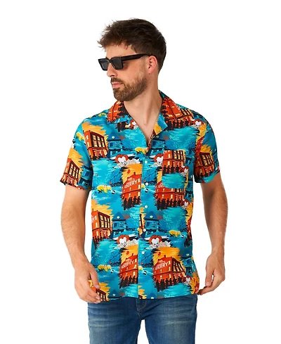 OppoSuits Men's Official It Hawaii Shirt - Halloween Themed Party Short Sleeve Multicolor