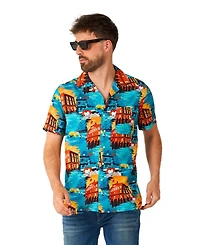 OppoSuits Men's Official It Hawaii Shirt - Halloween Themed Party Short Sleeve Multicolor