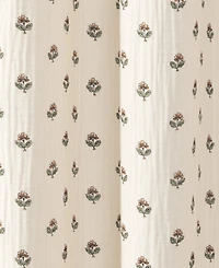 Peri Home Block Print Gauze Cotton Shower Curtain, 72" x 72"