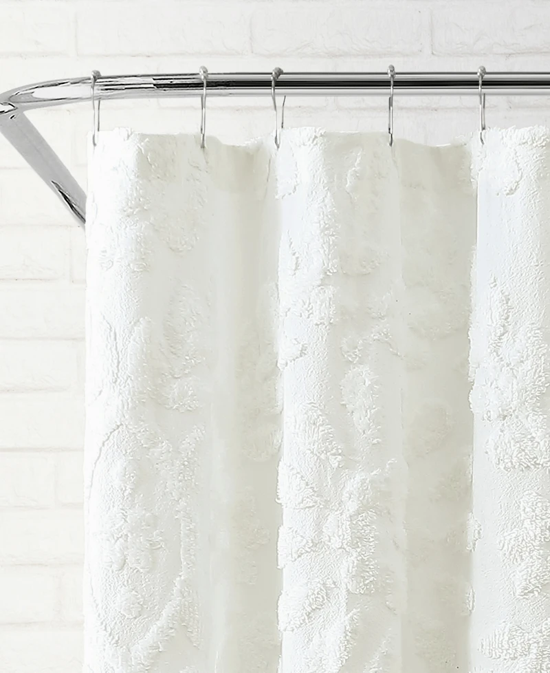 Peri Home Chenille Laurel Cotton Shower Curtain, 72" x