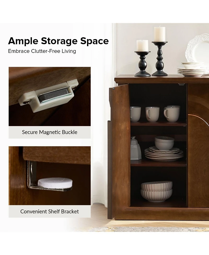 Hulala Home Rando Transitional 35'' Tall 2 - Door Accent Cabinet with Adjustable Shelves