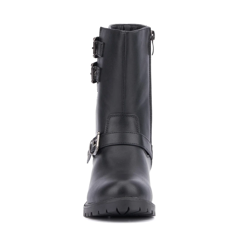 Olivia Miller Little Girls Moto Lug Sole Boots