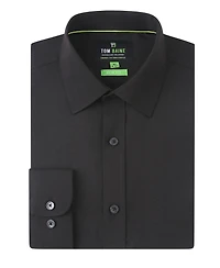 Tom Baine Men's Four-Way Stretch Solid Textured Button Down Dress Shirt