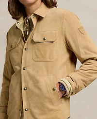 Polo Ralph Lauren Men's Reversible Suede-Taffeta Shirt Jacket