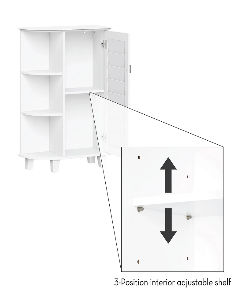 RiverRidge Home 36.63" Single Door Floor Cabinet with Side Shelves