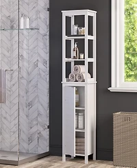 RiverRidge Home Madison Collection Linen Tower with Open Shelves