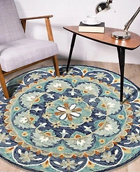 Lr Home Radiance Rdc-099 4' x 4' Round Area Rug