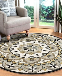 Lr Home Radiance Rdc-100 4' x 4' Round Area Rug