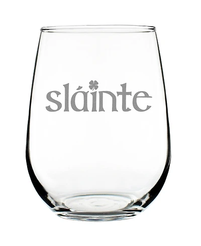 Bevvee Slainte Irish Cheers Stemless Wine Glass