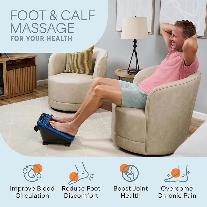 LifePro Foot Massager for Neuropathy - Heated Calf & Foot Therapy, Blood Revitalization