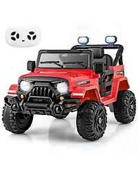 Hongge 12V Kids Ride-On Truck with Remote Control, Threaded Wheels, and 3 Speeds