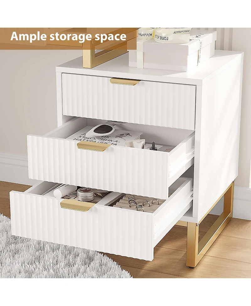 gaomon Makeup Vanity Desk with Mirror and Lights, Vanity Table with 5 Drawers