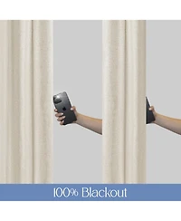 Linen Slub Blackout Grommet Pair (2 Panels