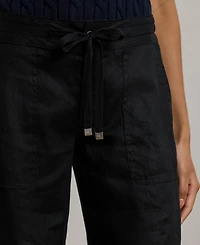 Lauren Ralph Wide-Leg 100% Linen Pants
