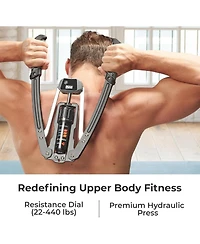 LifePro Adjustable Hydraulic Power Twister - Arm & Chest Exerciser (22-440lbs) for Strength Training