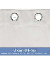 Textured Blackout Grommet Curtains Pair(2 panels