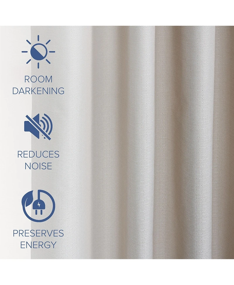 Textured Blackout Grommet Curtains Pair(2 panels