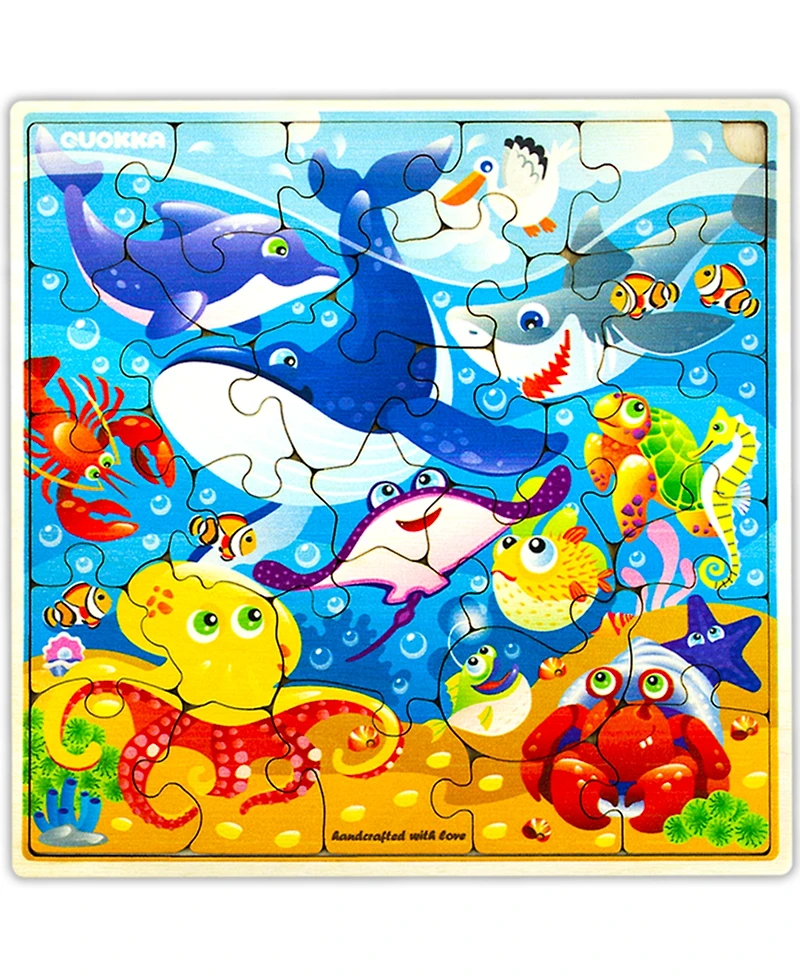 Quokka 28 Pieces Wooden Toddlers Puzzles for Ages 3-5 – Animal Toys