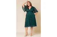 Kiyonna Plus Starry Sequin Lace Cocktail Dress