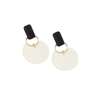 Sohi Women's Block Drop Earrings