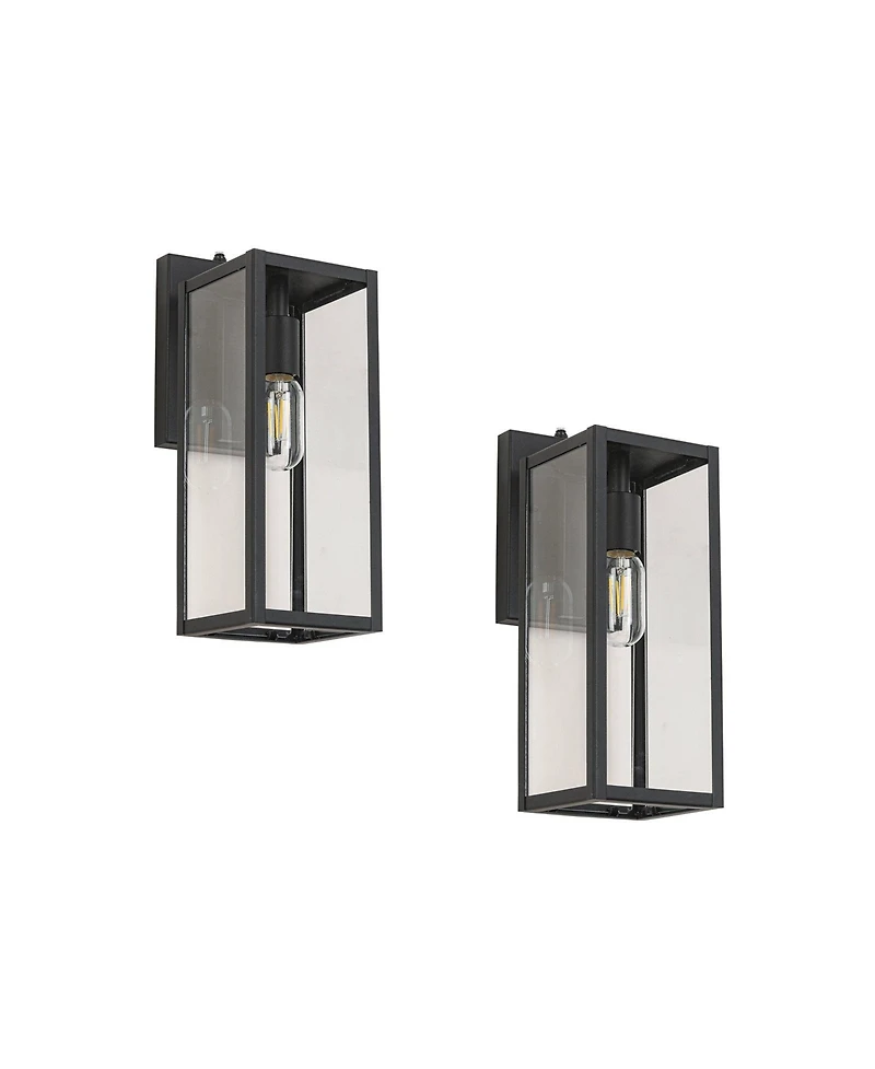 Flynama Dusk to Dawn Sensor Outdoor Wall Lantern Wall Sconce, Waterproof Outdoor Wall Lamps, Outdoor Wall Light, Matte Black