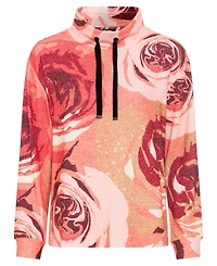 Olsen Women's Rose Print Jersey Top