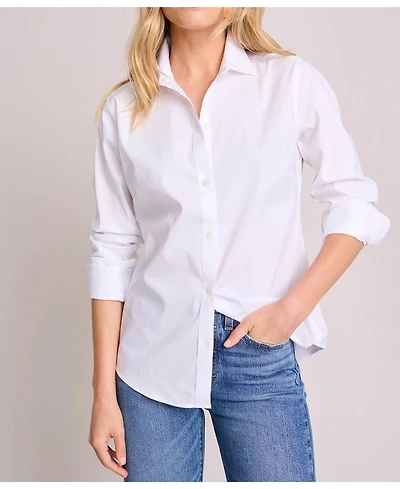 UNTUCKit Women's Wrinkle-Free Stretch Cotton Bella Button Up Shirt